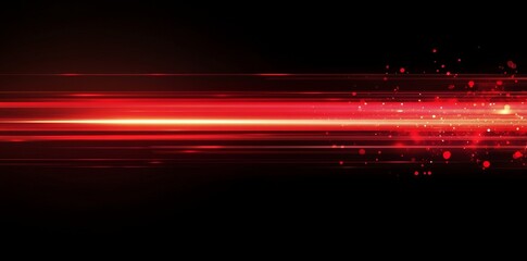 Sticker - A fast-moving red light line background, symbolizing high-speed motion, designed with a digital technology texture against a black space backdrop