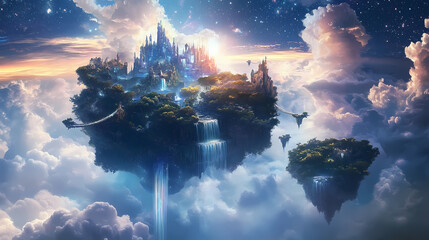 Wall Mural - floating celestial palace
