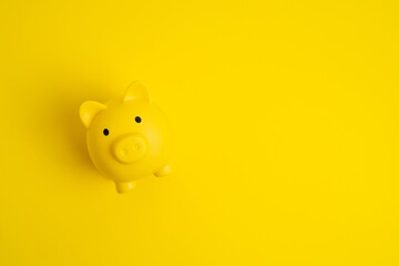 Wall Mural - Piggy bank concept for savings, accounting, bank and business account. Small piggy bank for money and coins. Saving money concept 