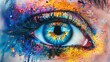 © Ulee - Close-up concept of eye art drawing