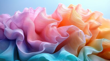 Poster - Pastel fabric swirls, soft background, design texture