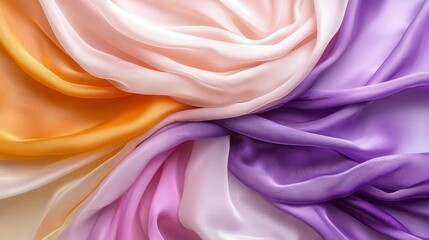 Poster - Pastel silk fabric swirl texture background