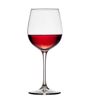 isolated glass of red wine