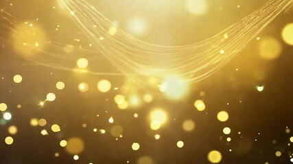 Wall Mural - shimmering background of glowing gold particles gently floating with a sparkling bokeh effect ideal for celebratory themes in ultra high definition resolution