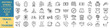 © LOBSTER LARRY - Travel and tourism Icon set. Editable stroke. Linear style.