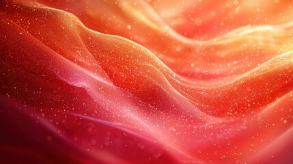 Wall Mural - Red gold fabric wave, bokeh background, abstract design, website banner