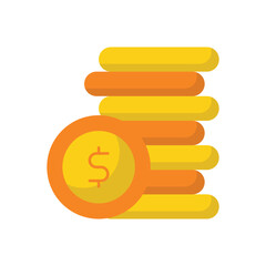 Wall Mural - Coins vector icon