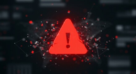 internet virus alert message on black background