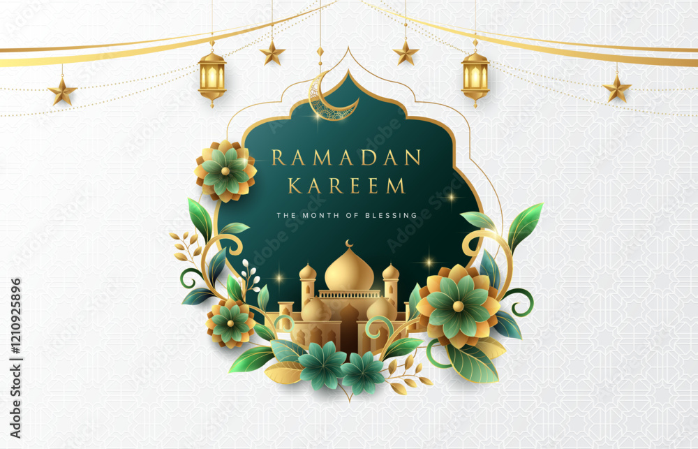 ramadan background white