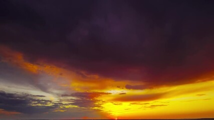 Wall Mural - beautiful sunrise sky background, timelapse, 4k