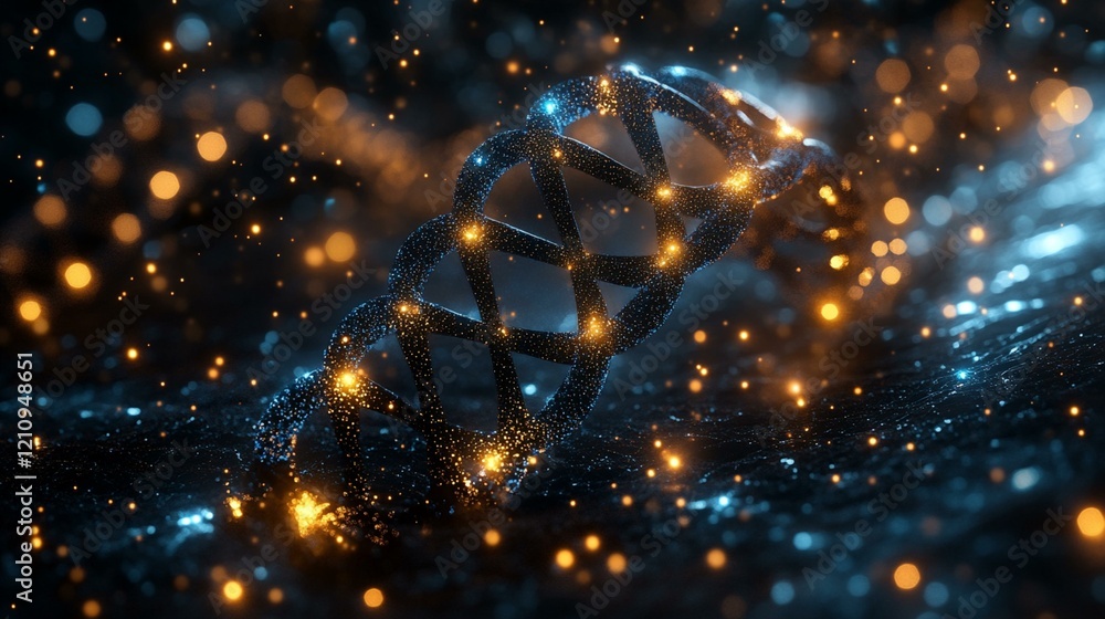 A Digital Diagram Of The Genetic Code Showing Various Mutations And How