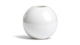White ceramic sphere vase, isolated, studio shot, home decor