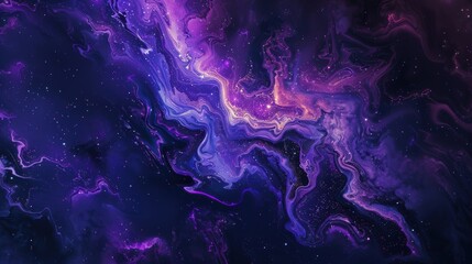 Wall Mural - stunning abstract cosmic background with deep purple and blue swirls capturing the essence of nebula