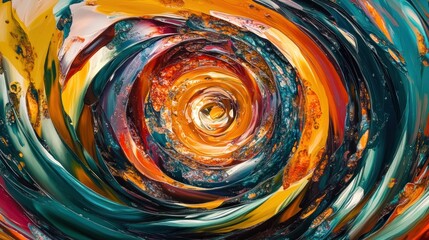 Wall Mural - abstract swirling colorful paint texture.