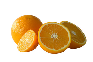 close up delicious orange white background hyperrealistic photo