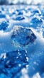 © Светлана Гуркова - Glimmering blue ice crystals scattered across a snowy surface on a sunny winter day