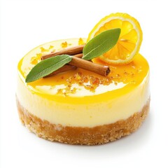 Wall Mural -  Yuzu Cheesecake with Zesty Glaze 