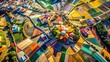 © ChannelPIC - Drone photography transforms landscapes into abstract geometric art; colorful, high-altitude, bird's-eye views.