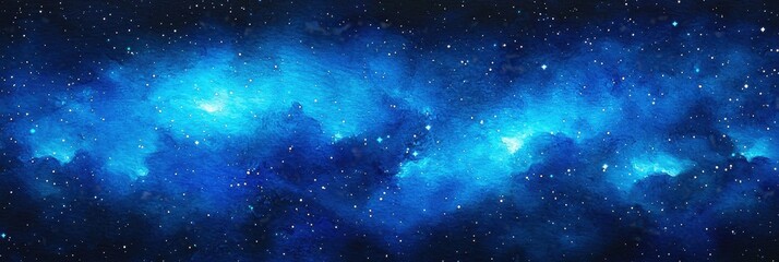 Wall Mural - Evocative starry night sky showcasing the beauty of watercolor art.