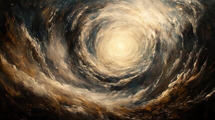 Wall Mural - epic cosmic scene depicting divine creation, swirling nebulae and celestial light emerging from dark