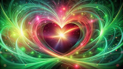 Wall Mural - celestial heart a radiant cosmic heart formed by swirling nebulae and vibrant energy streams, emitti
