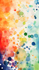 Wall Mural - digital retro watercolor dots abstract graphic poster background