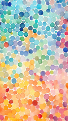 Wall Mural - digital retro watercolor dots abstract graphic poster background