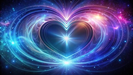 Wall Mural - cosmic heart a celestial embrace of light and energy, swirling in a galaxy of stars