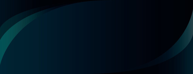 Dark teal background with smooth gradient curves. The background is sleek and modern, featuring deep teal and black tones. Minimal abstract gradient curve vector background