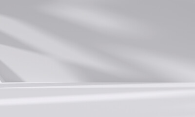 Wall Mural - abstract white studio room with light and shadow from window background for product display presenta
