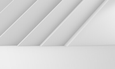 Wall Mural - Architecture background geometric arched interior 3d render