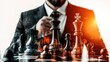 © krit - Close-up on strategy chess moves in the competitive digital business environment