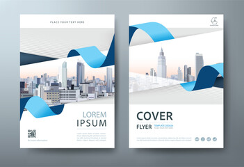 Wall Mural - Annual report brochure flyer design template vector, Leaflet, presentation book cover templates, layout in A4 size