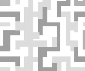 Leinwandbilder - Abstract gray geometric seamless pattern.
