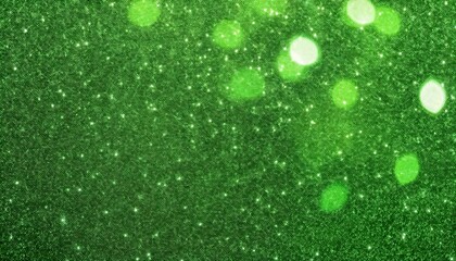 Wall Mural - glowing green abstract background with sparkling points of light resembling a cosmic scene, ideal for design or sci-fi themes