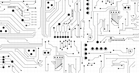 Circuit illustration design vector