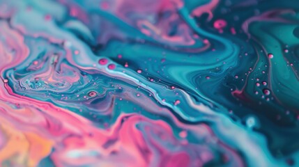 Wall Mural - an abstract representation of flowing liquid creates a captivating blend of colors and shapes, empha