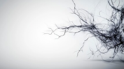 Aufkleber - Abstract minimalist art delicate gray lines intertwined symbolizing connection in digital design