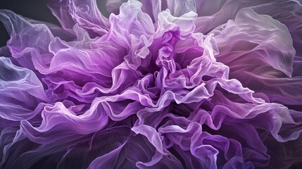 Aufkleber - Gentle undulating patterns of soft violet tones in abstract art studio digital artwork serene environment close-up view