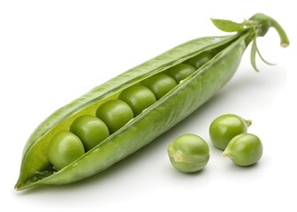 green peas isolated on white