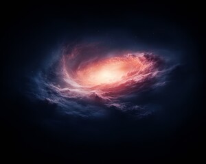 Aufkleber - Galactic Aesthetic Luminescent Swirling Nebula - Cosmic Visual for Space Tech Innovations and Digital Marketing in Astronomy Exploration