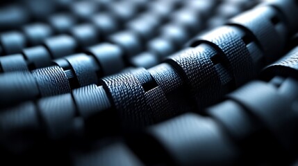 Abstract Blue Woven Fabric Texture Background