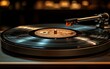 © ABIDZAR ALFAREZ - Close-up of a turntable playing a vinyl record.