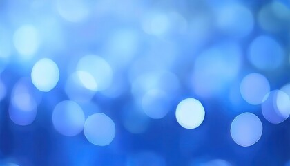 Fototapete - soft abstract blue bokeh with glowing light orbs, dreamy blurred background for design, digital artwork, atmospheric backdrop for websites, presentation