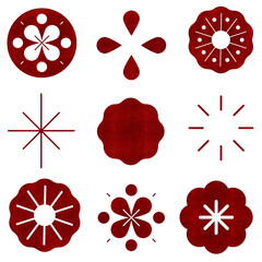 Chinese New Year fireworks png red design elements collection