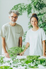 Poster - Eco-Chic Engineering Diverse Team with Sustainable Blueprints and Biophilic Textures in Green Design - Advancing Sustainable Architecture for Modern Innovation