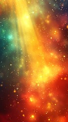Wall Mural - Cosmic Nebula: A Warm, Glowing Celestial Abstract