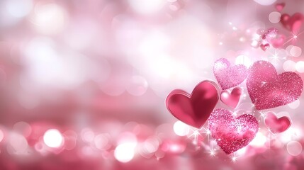 Poster - Vibrant and lively heart shaped in a spectrum of bright colors placed on a radiant and high contrast gradient background creating an energetic and festive Valentine s theme