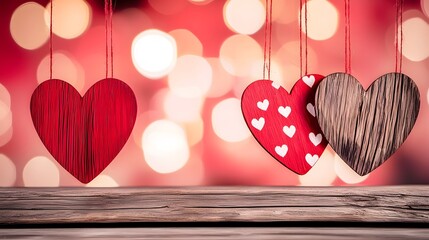 Poster - Colorful heart in vivid and striking hues placed against a bright radiant gradient background creating a dynamic and festive Valentine s Day vibe