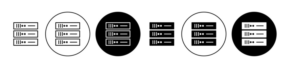 Wall Mural - Web server icons set in black filled and stroke line style